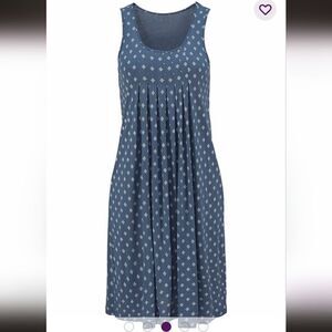 Chic Blue Patterned Midi Dress